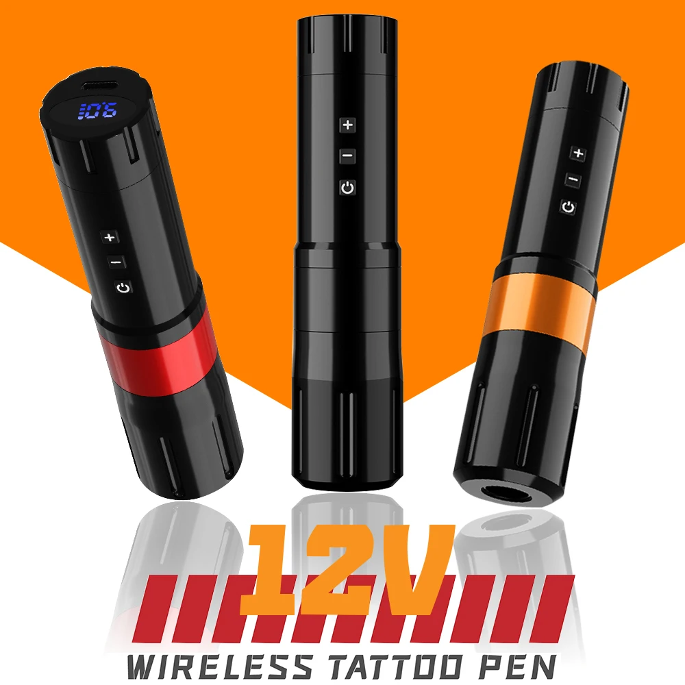 

Wireless Cartridge Tattoo Machine Pen Rotary Battery Pen 1500mAh Power Supply LED Digital Display Adjustable Stroke Tattoo Gun