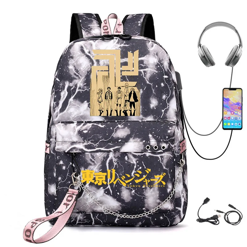 Tokyo Revengers bolsas de ocio para adolescentes, mochilas escolares con estampado de dibujos animados para niños y niñas, bolsas de viaje al aire libre