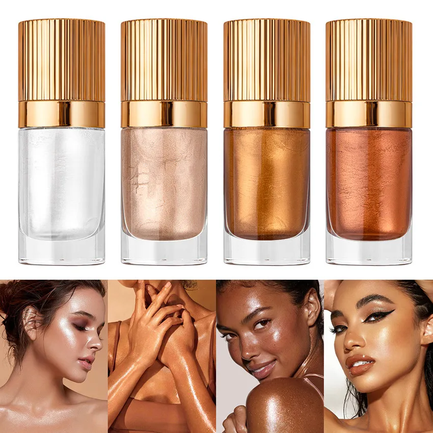 

Liquid Highlighter Private Label Face Contouring Makeup Shimmer Brightening Moisturizer Body And Cheekbone Enhancer 10pcs