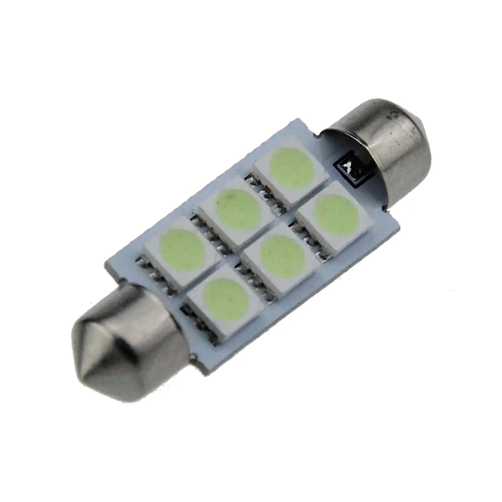 10x Ice Blue Car 42MM Festoon Light marker Blub 6 Emitters 5050 SMD LED 41MM I301-BB