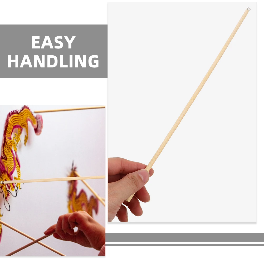 Varillas de Control de marionetas de mano, palos de manipulación de madera maciza DIY para manualidades de sombras, 10 Uds.