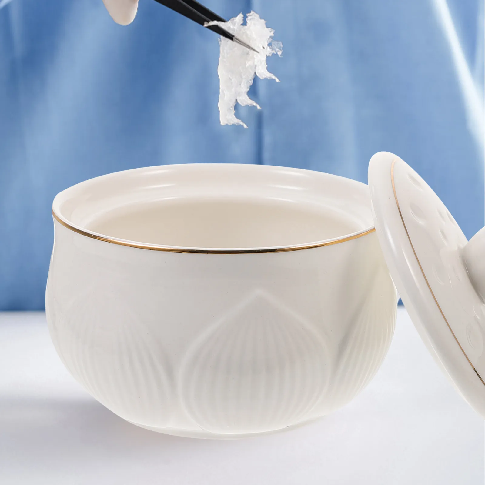 

Набор из 1 керамической кастрюли-супницы с крышкой, маленькая пароварка для тушения и подачи супов, кухонная посуда, чаша для тушения