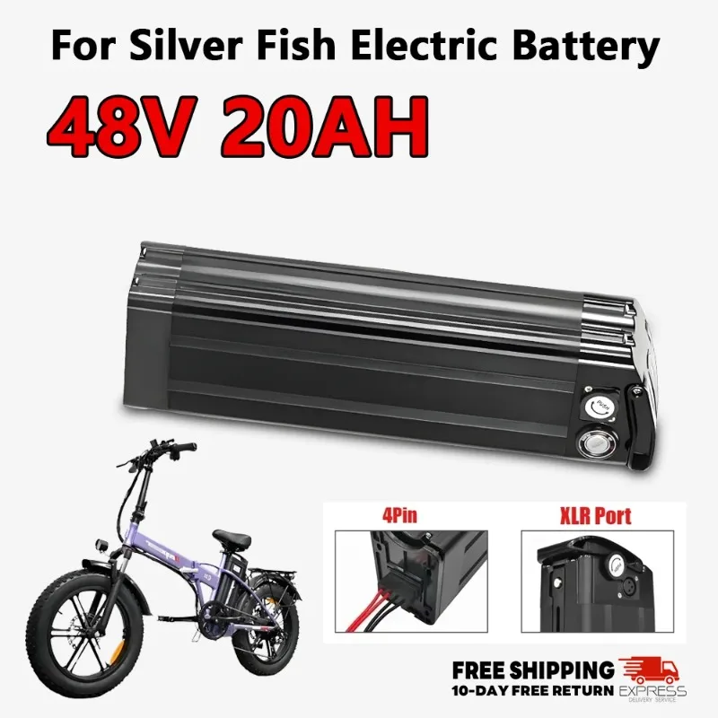 

48V 15AH 20AH Silver Fish Li-ion Battery 800W 1000W for BURCHDA R8S Pro JINGHMA R8 Pro+54.6V 2A Charger 18650 Batteries