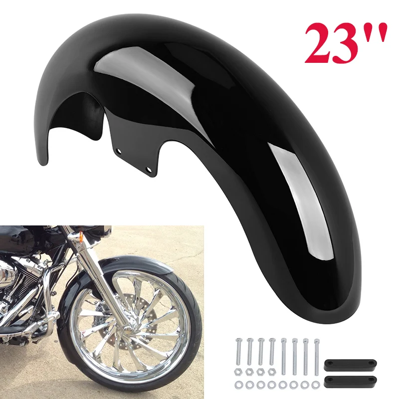 

Motorcycle Front Fender Mudguard Cover Black Accessories For Harley Touring Road King Electra Glide Street Road King Glide Ultra
