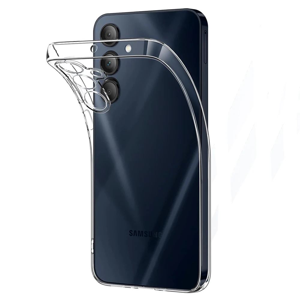 

Full Camera Protection Silicone Case For Samsung Galaxy A16 A06 A55 A35 A15 A25 A05S A54 A14 A34 A24 Ultra Thin Clear Soft Cover