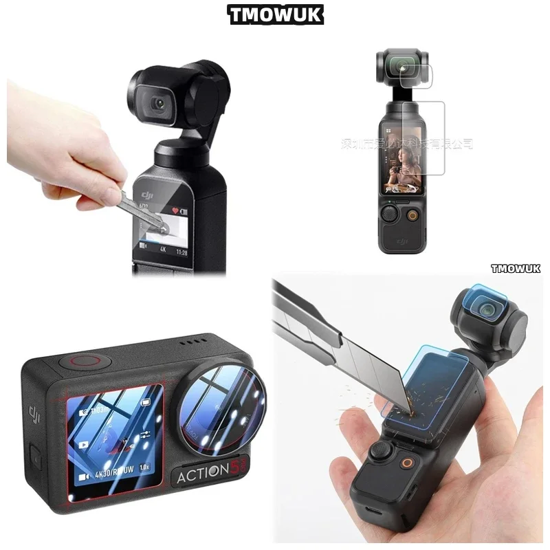

For DJI Pocket 1 2 Osmo Pocket 3 Action 2 4 Pro Lifetime Warranty Tempered Glass