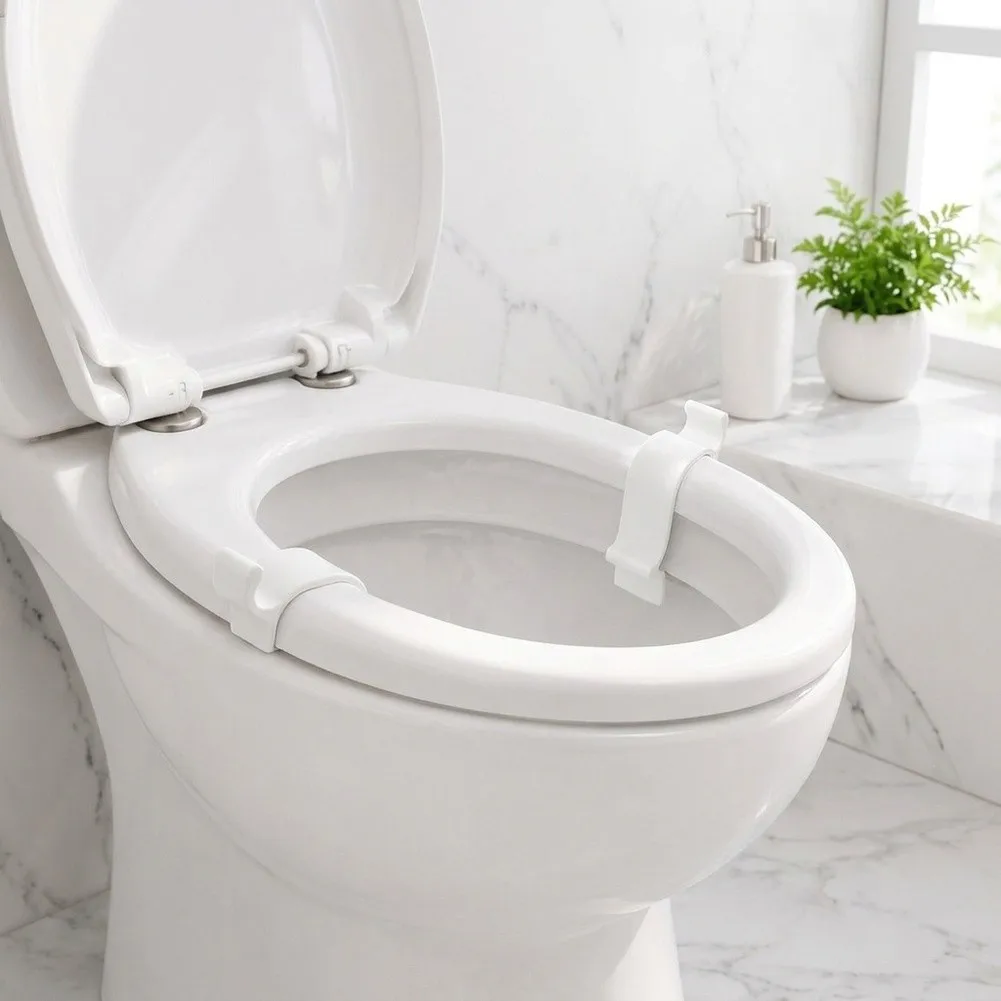 Toilet Seat Anti-Slip Anchors Designed for Zero-Damage Installation on Ceramic and Porcelain Bathroom Fixtures