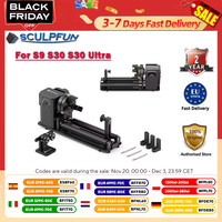 Sculpfun Ra Pro Max 4 in 1 Rotary Roller & Chuck for S9 S30, S30 Ultra Sf-A9 Laser Engraver Irregular Round Objects