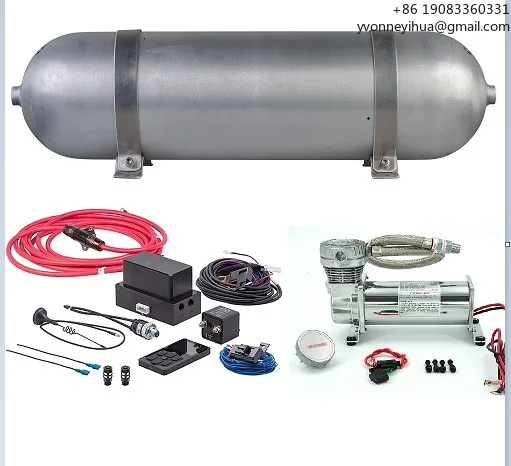 

Универсальный комплект пневматической подвески с воздушным баком, воздушным компрессором, предохранителем, электронной системой контроллера