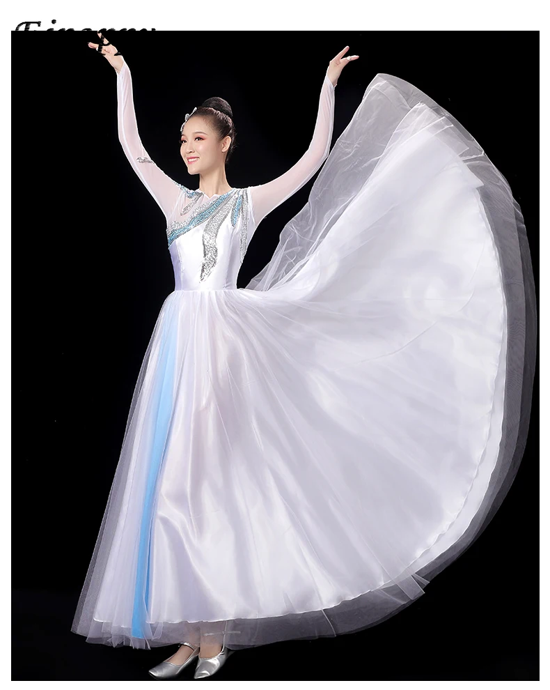 Grand Opening Dance Large Swing Dress Costume Women's Large Stage Singing and Dancing Costume