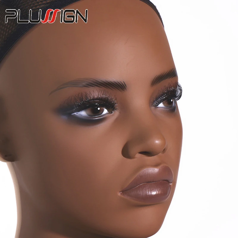 Realistic Female Mannequin Head With Shoulder Full Lips Wig Head Barbie Head For Display Wig African Manikin Head Bust For Wigs