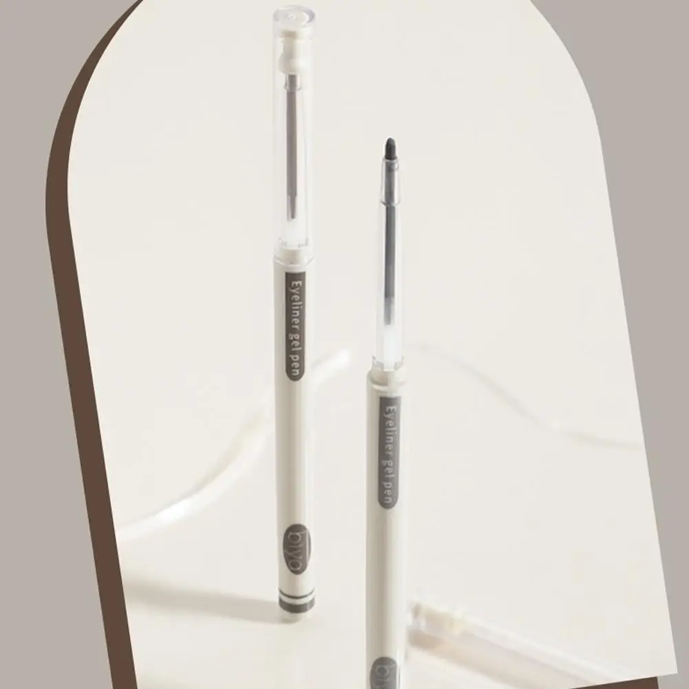 Lápis de delineador à prova d'água, cinza, marrom, preto, para mulheres, longa duração, smokey, punk, gel, caneta delineadora, ferramentas de maquiagem de beleza w8n9