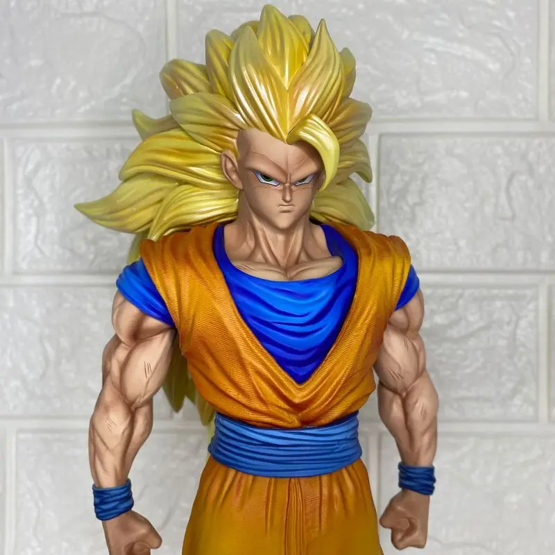 Stellar Orbit Super Saiyan 3Goku Action Figure Super Magic Gemodificeerde Dragon-Ball Handgemaakte Ornament Model Anime Speelgoed Jongen Gift