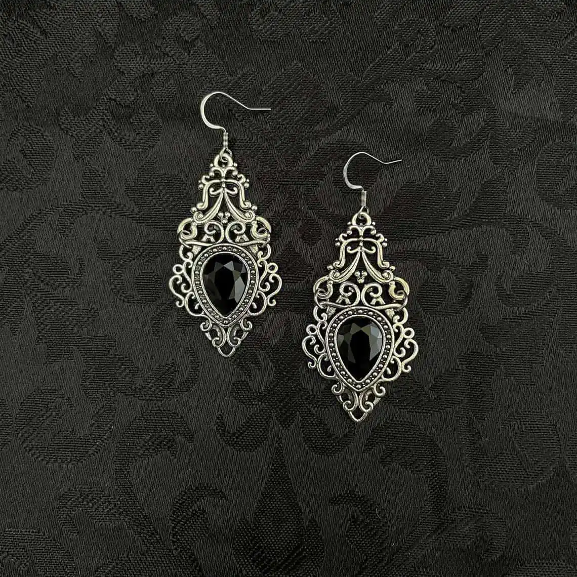 Carved red Cameo earring, Gothic jewelry, Victoria, black, green, purple, Witch accessories, pagan, Gift,ear hook For Women Girl