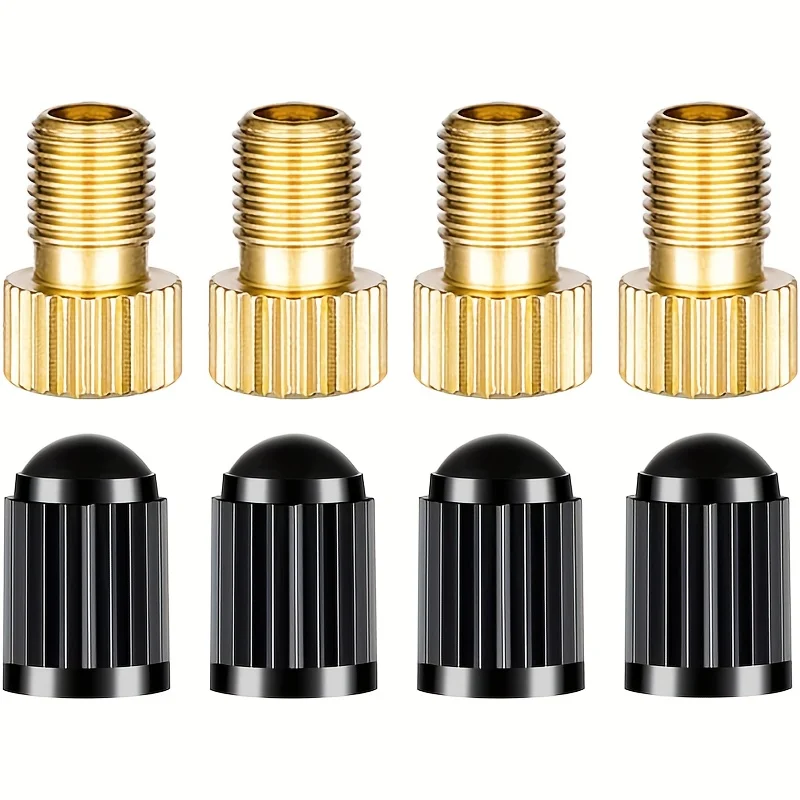 15pcsBicycle valve adapter set，From French to American5A copper straight pattern plus5An American-style hat5A French hat