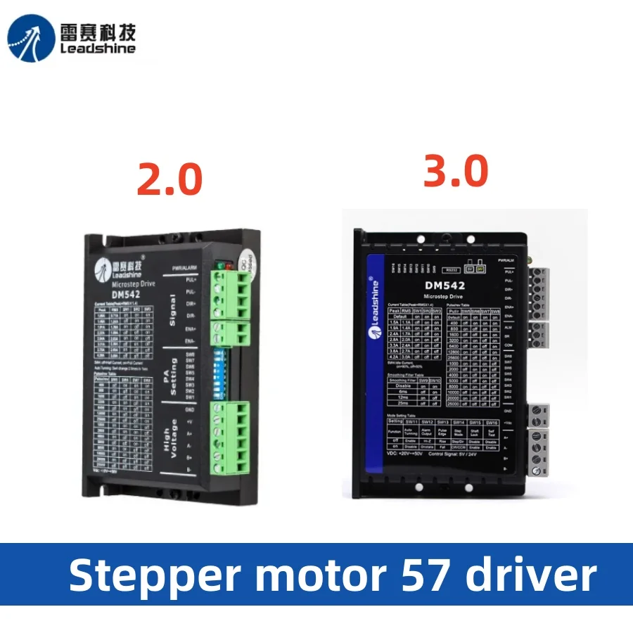 

2-фазный шаговый двигатель Leadshine Driver passo dm542 20-50 В переменного тока 1,0-4,2a Подходит для шагового двигателя 57; 42-шагового двигателя;