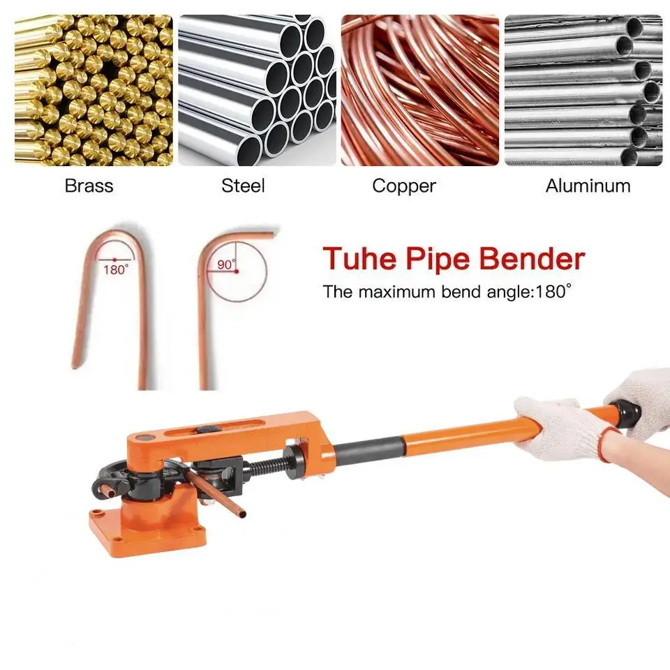 Dobladora de tubos de cobre Manual, juegos de herramientas de acero inoxidable, SWG-25, herramienta de doblado de escape, diámetro de tubo de 10-25mm de espesor 0,8
