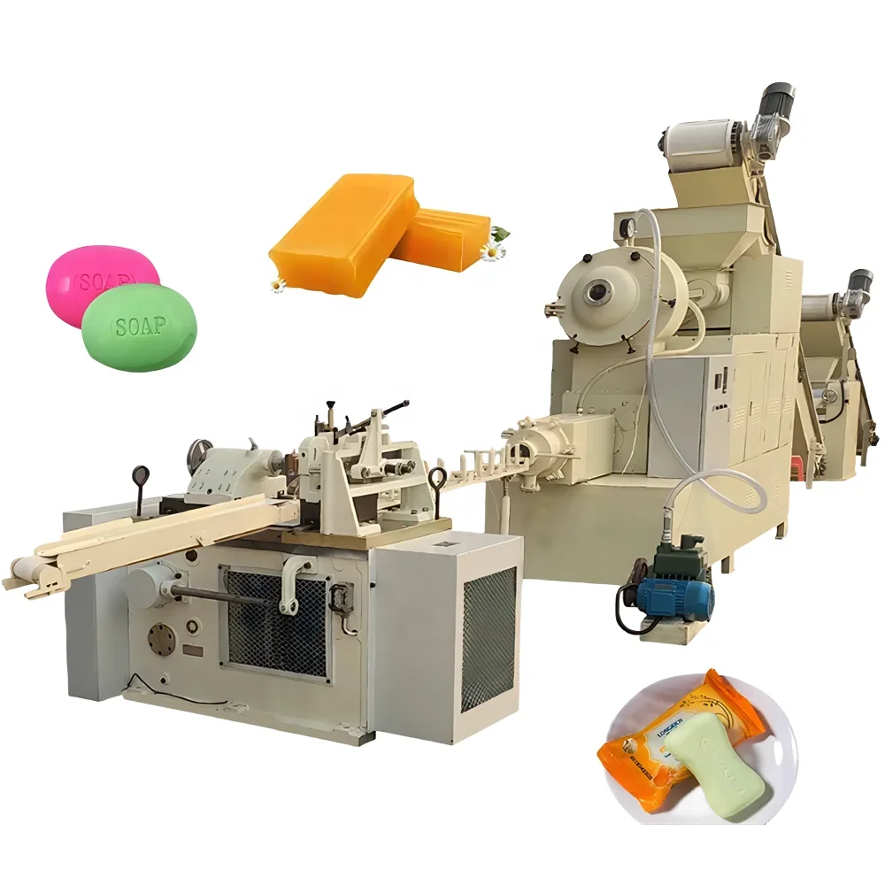 DZJX Fully Automatic Small Scale Bar Soap Making Machine Soap Plodder Machine Solid Soap Production Line