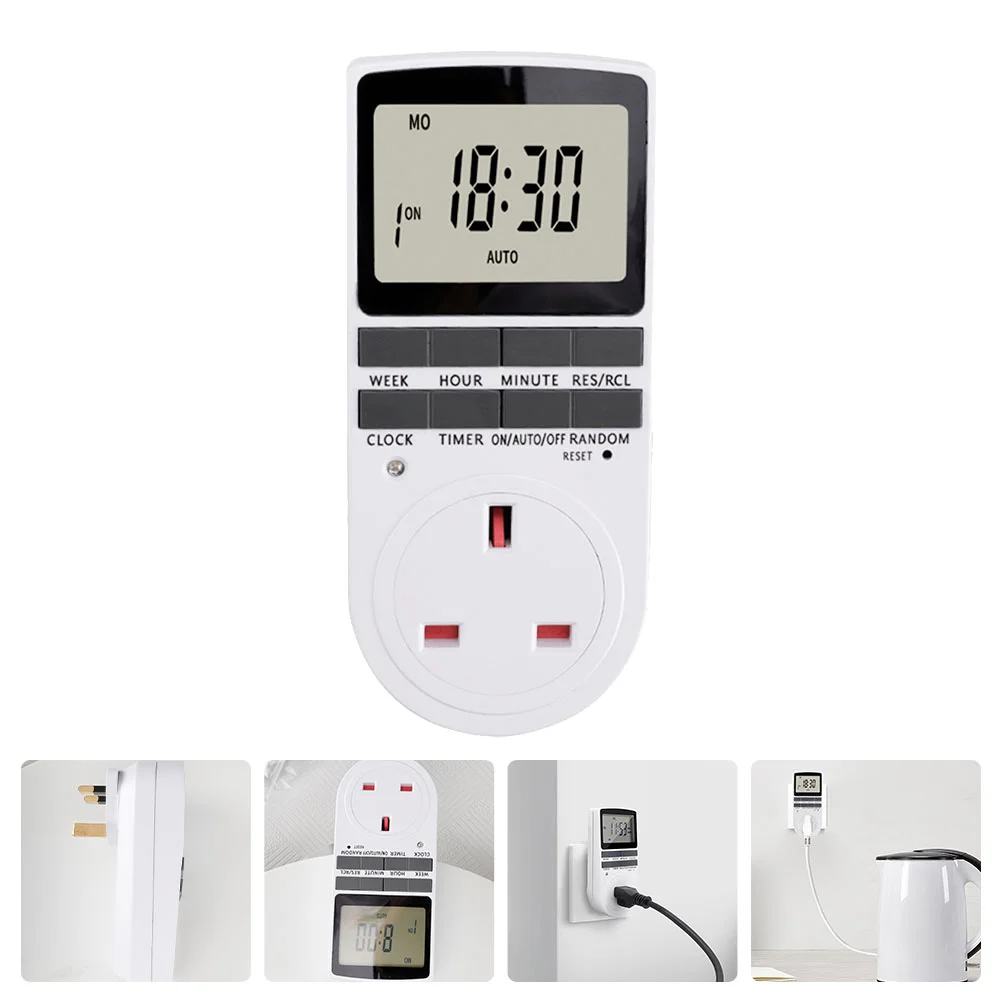 

Timer Outlet Programmable Plug High Reliability Abs Job Sturdy