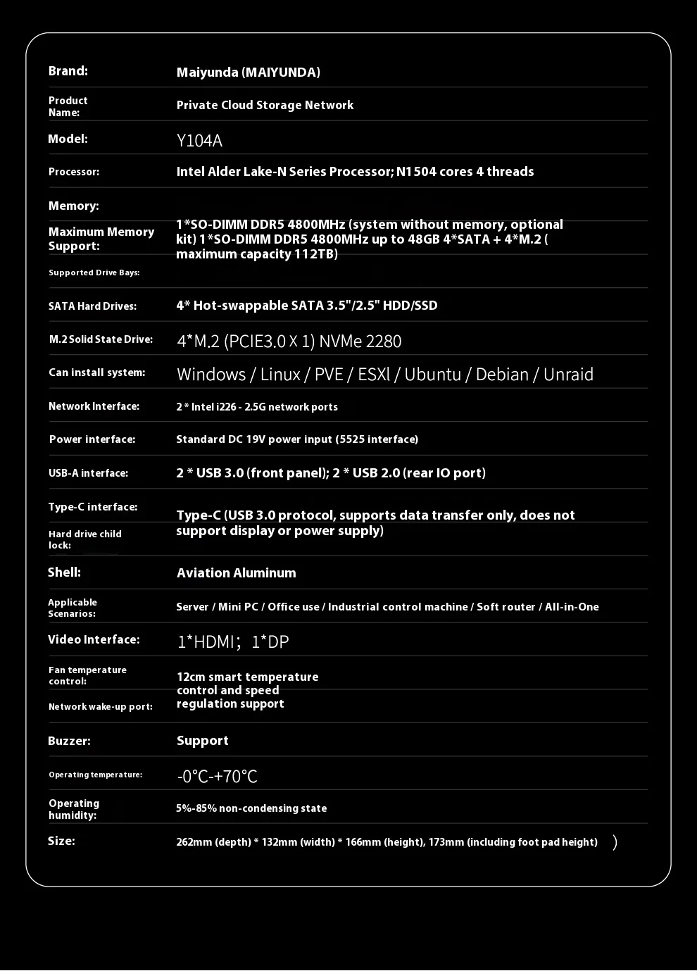 EX8 Ultra N150 8-bay NAS Mini PC Intel Twin Lake N150 DDR5 NVMe SSD 2.5G LAN MINI PC Gamer Computer 2.5/3.5 "HDD Win11 Router OS