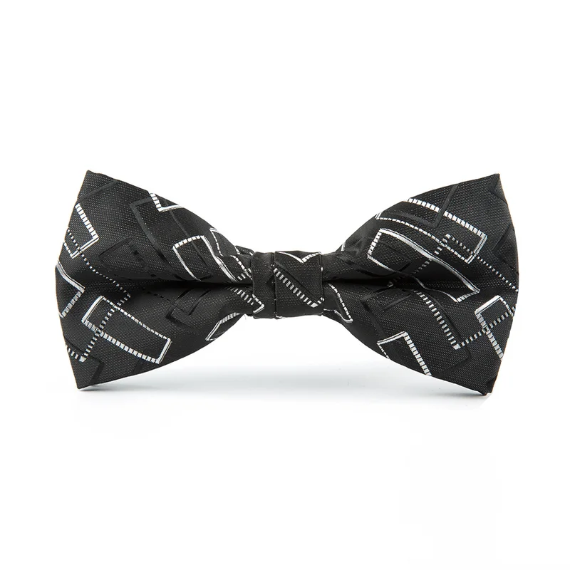 High Quality Bow Tie Silk Jacquard Geometric Figure Black Red Blue Bowtie Business Casual Graduation Company Party Holiday gifts