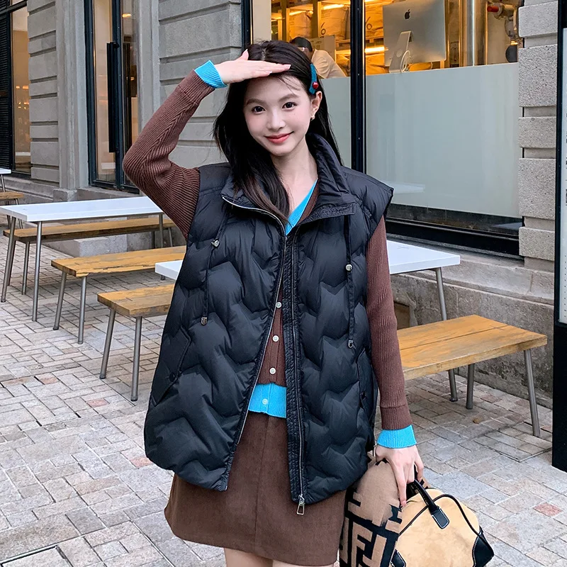 Colete curto 2025 plus size elegante versátil jaqueta feminina agasalhos na moda