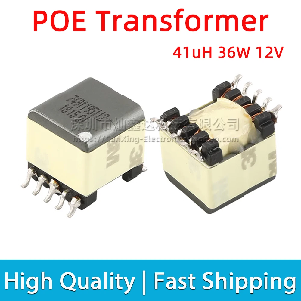 

EPQ13 Type 7491195112 SMD POE Flyback Transformer 33V-57V 41uH 36W 12V Switching Power Supply Power over Ethernet Transformer