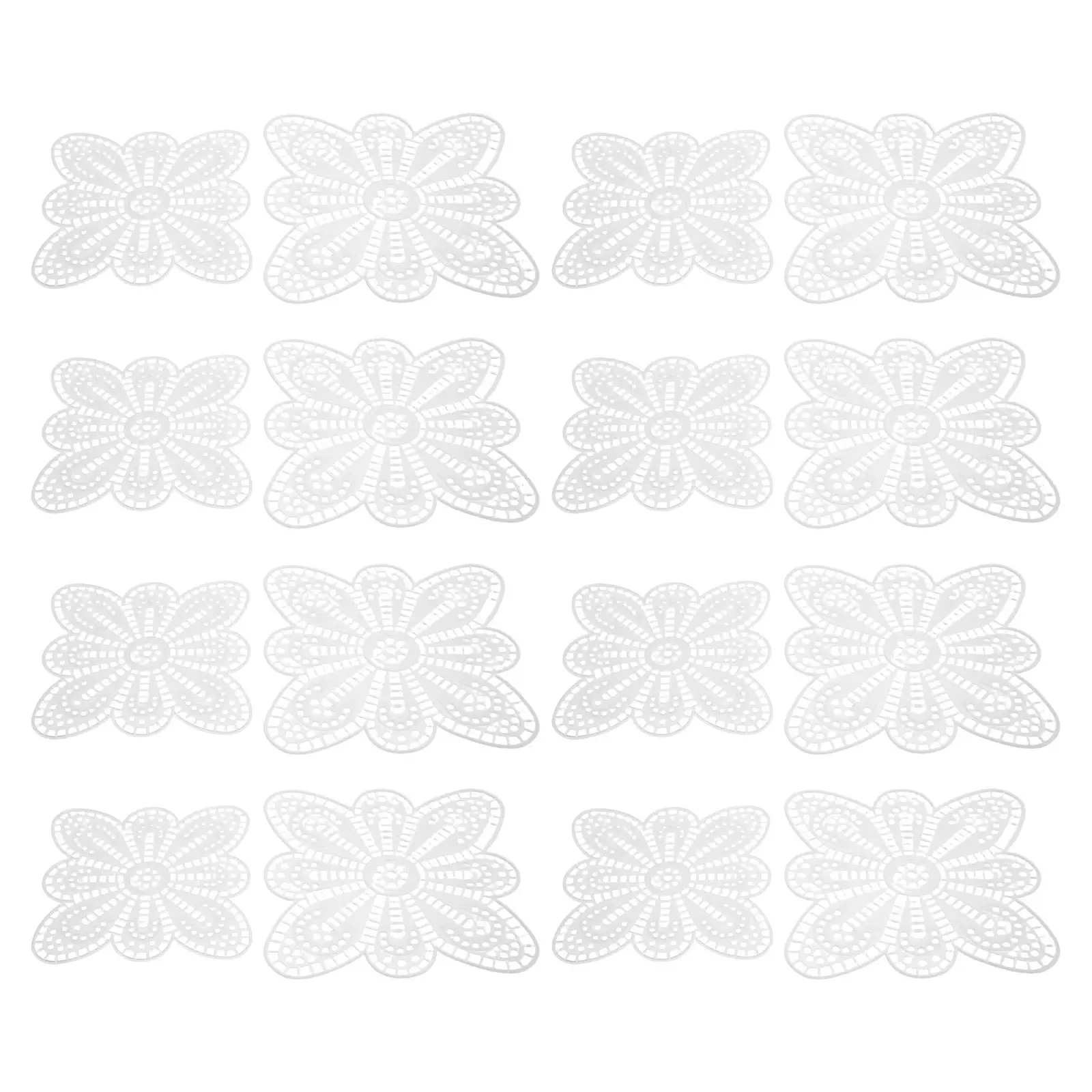 16Pcs Decorative Plastic Mesh Canvas Sheets Petal Design for Handbag Embroidery Crafting Mesh Canvas Sheets for Embroidery DIY