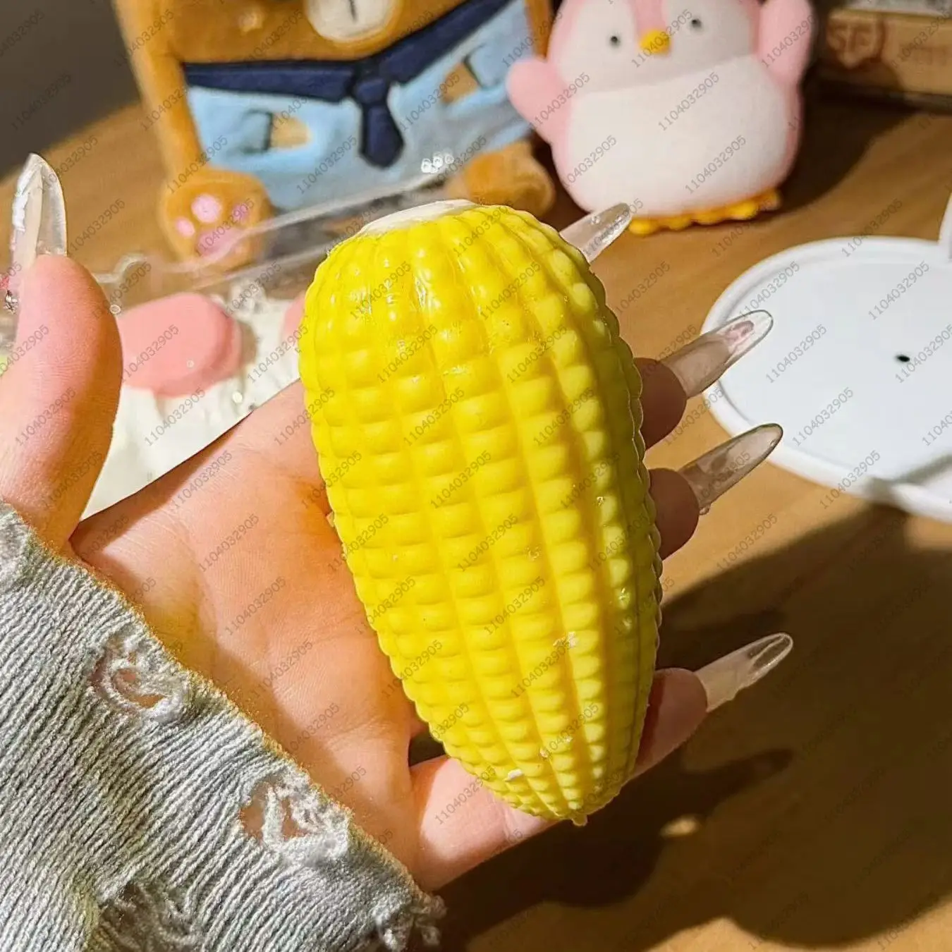 Crunchy Corn Stress Ball Blocks Filled Squishy Corn on the Cob Squeeze Ball Shapeable ASMR Anti Stress Fidget Toys for Adults
