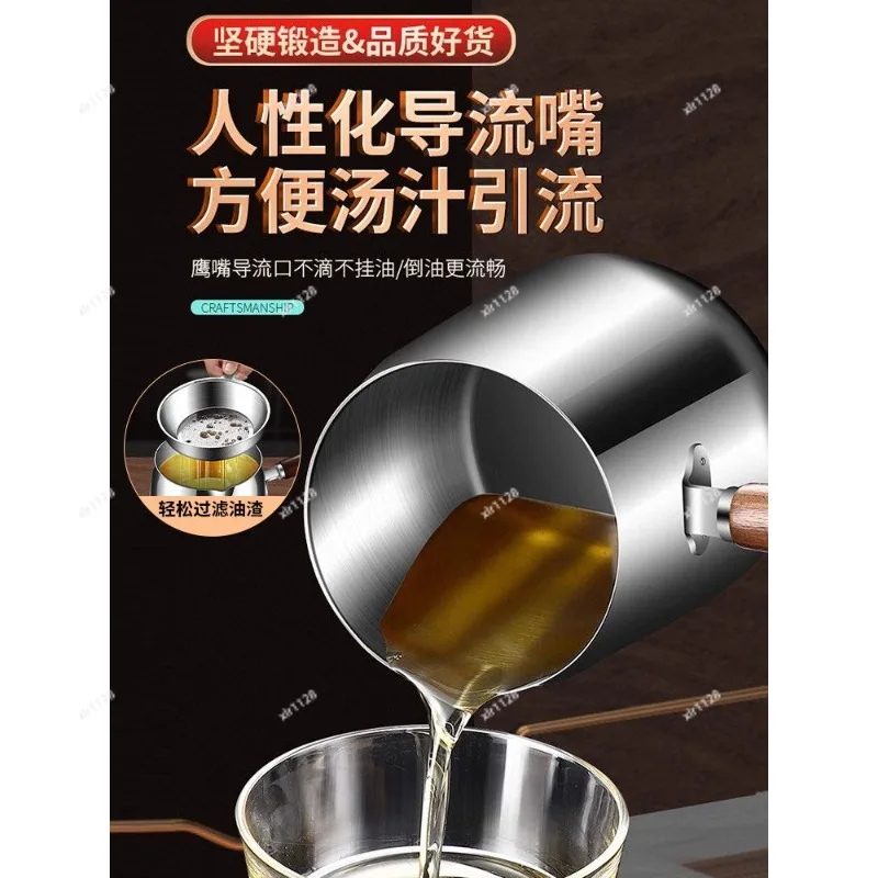 Deepened Oil Saving Frying Pot Tempura Fry Basket With Strainer For Home Cooking