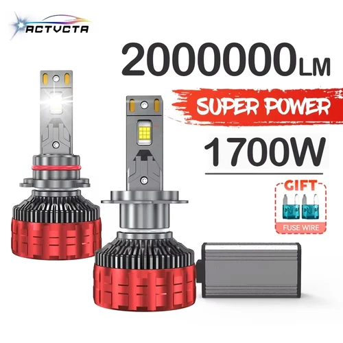 Imagen 1 del producto ACTVTCA-bombilla LED Canbus para faros delanteros de coche, 1700W, H4, H7, H11, H1, H3, 9005, HB3, 9006, HB4, H8, H9, 9012, 9007, 9008, H13
