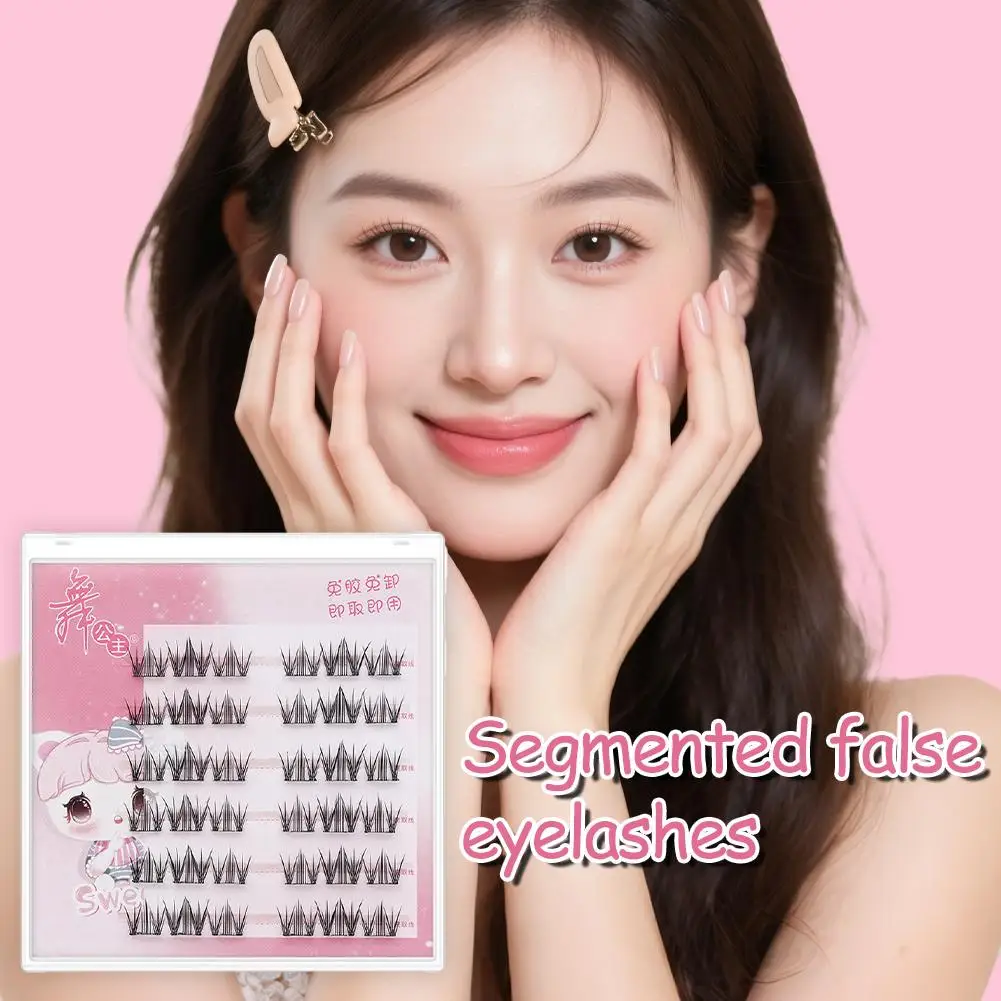 DIY kleberfreie falsche Wimpern natürliche flauschige individuelle segmentierte gefälschte Cluster langlebige koreanische Make-up-Schönheitswerkzeuge