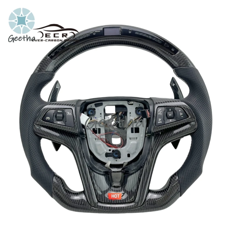 For Ever-Carbon Racing ECR High Quality Customized LED Carbon Fiber Steering Wheel for Camaro Steering Wheel Carbon 2012