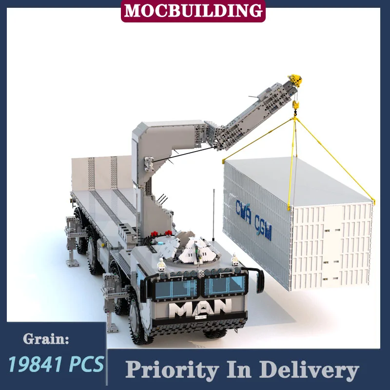 19841P MOC City Technology Heavy Offroad Truck Model Building Block Assembly 1:10 Large Transport Vehicle Collection Toy Gifts