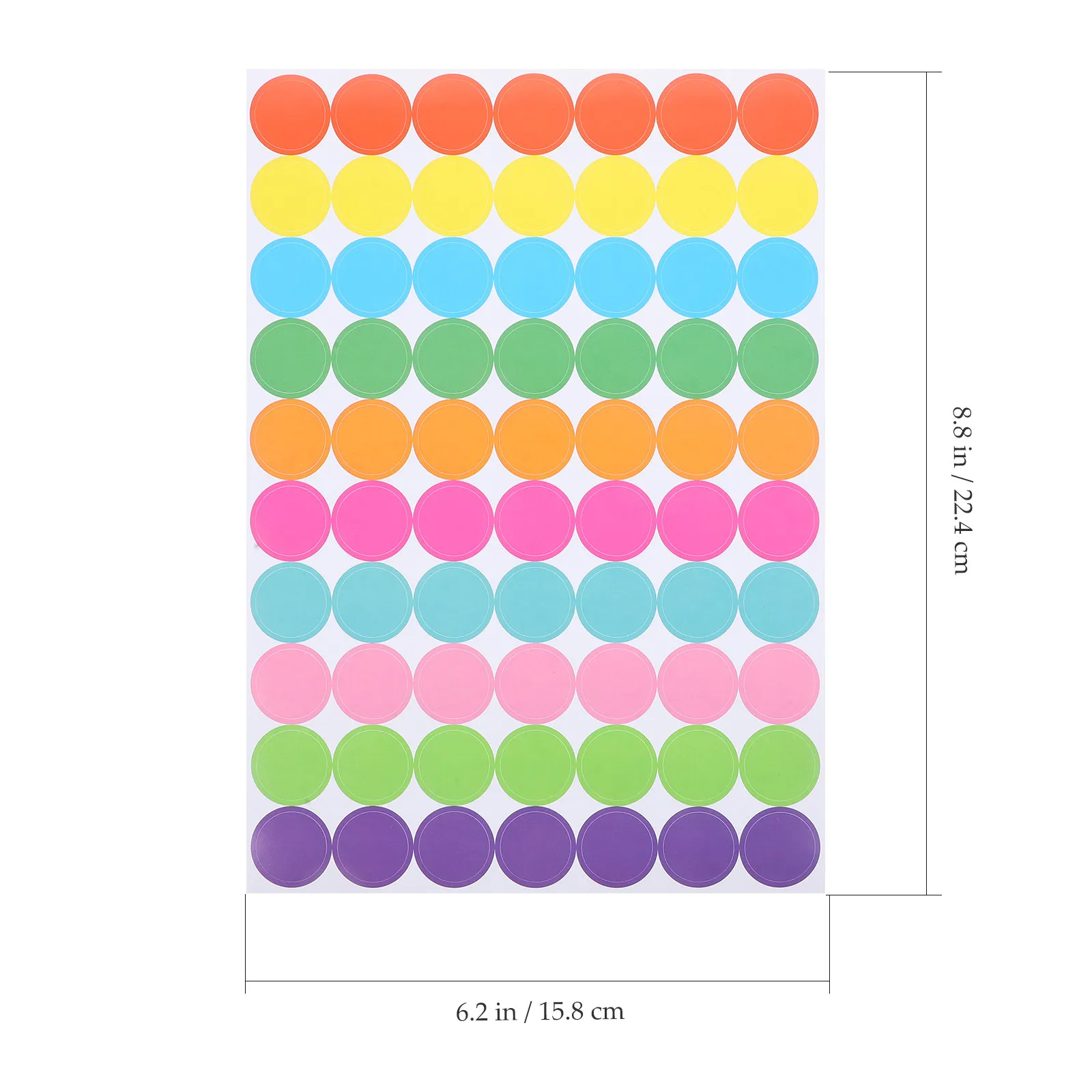 20Sheets Colorful Dot Stickers Self-Adhesive Round Labels Bright Small Circle Stickers for Organizing Files Documents Home