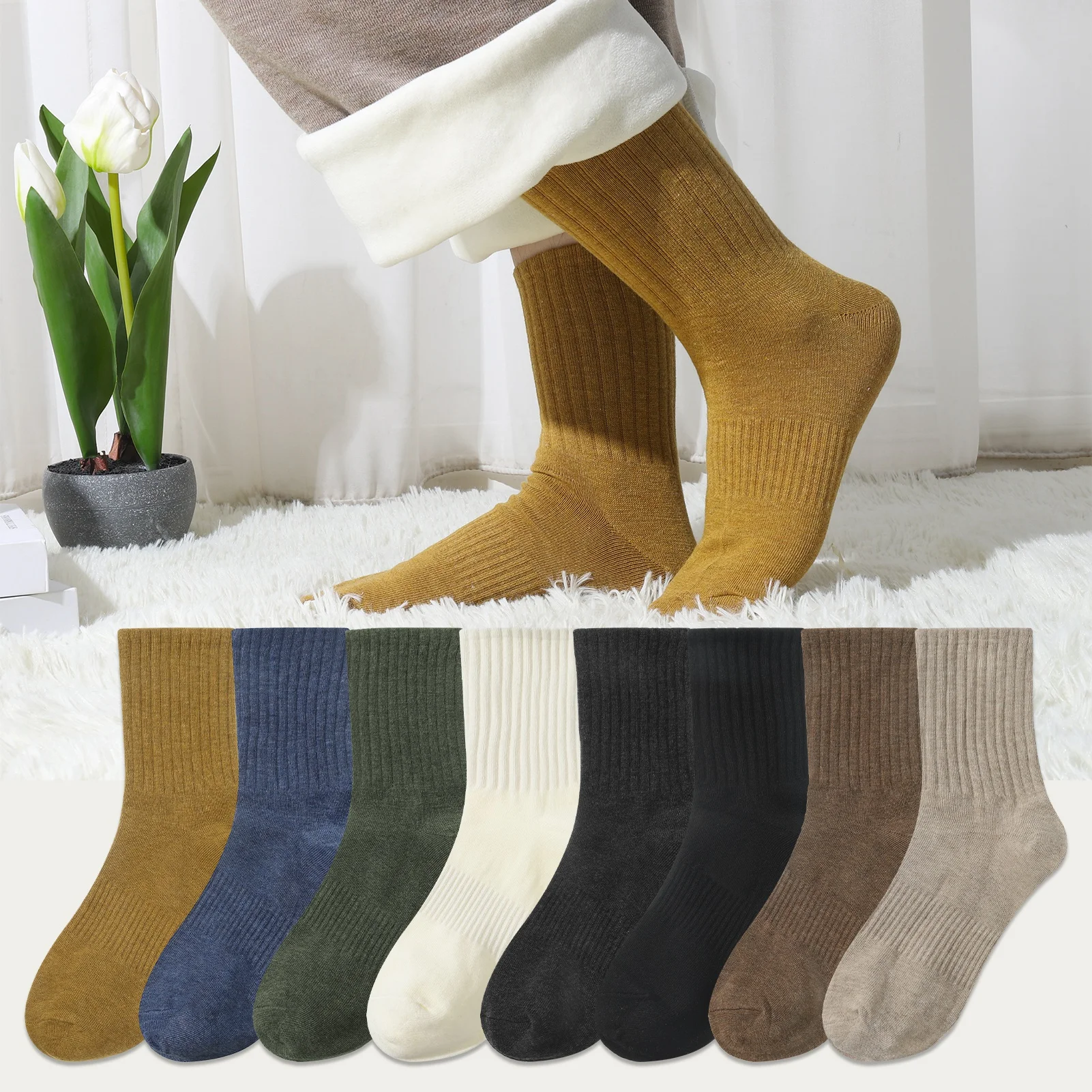 Calcetines de algodón peinado Retro para hombre, medias de colores mezclados, transpirables, para deportes, ocio, 8 pares