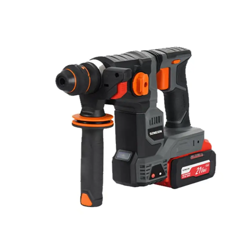Three In One 20V 800W Heavy Duty Brushless Cordless Rotary Hammer Drill With Fast Charger 26mm Max Drilling Diameter