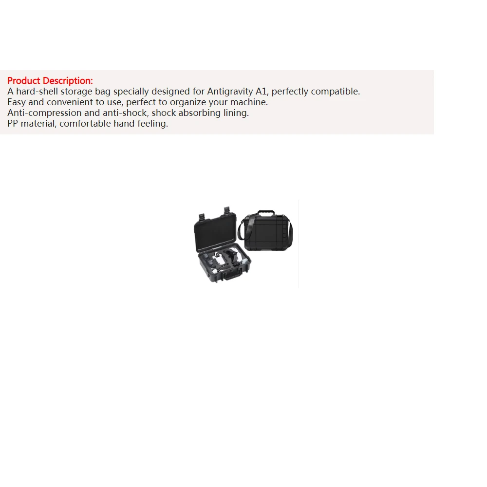 

Hard Carrying Case for Antigravity A1, Shockproof Storage A1 Drone, Vision Goggles, Grip Motion Controller & Drone Accessories