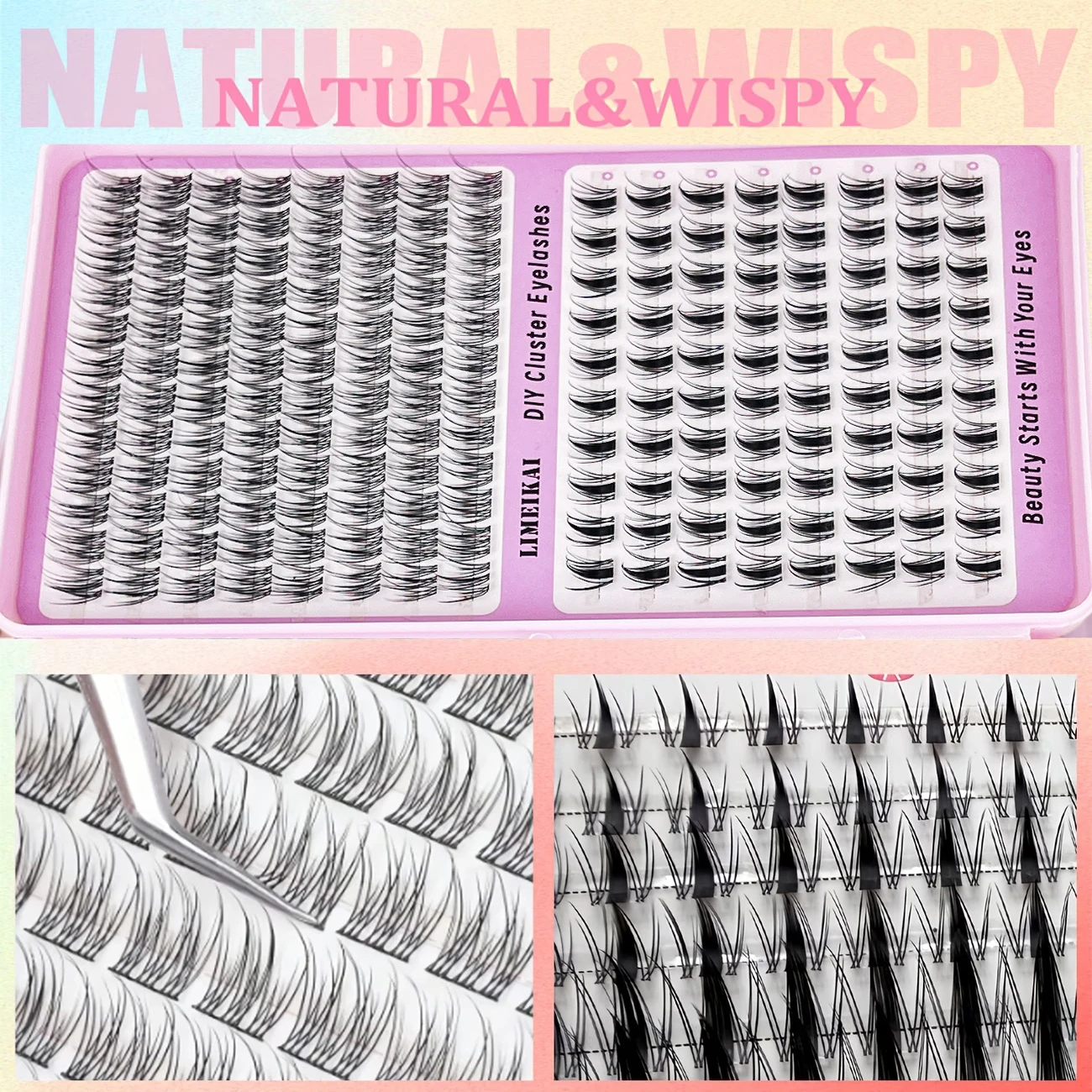 400 Pcs C-Curl 3D Faux Mink Lashes Set