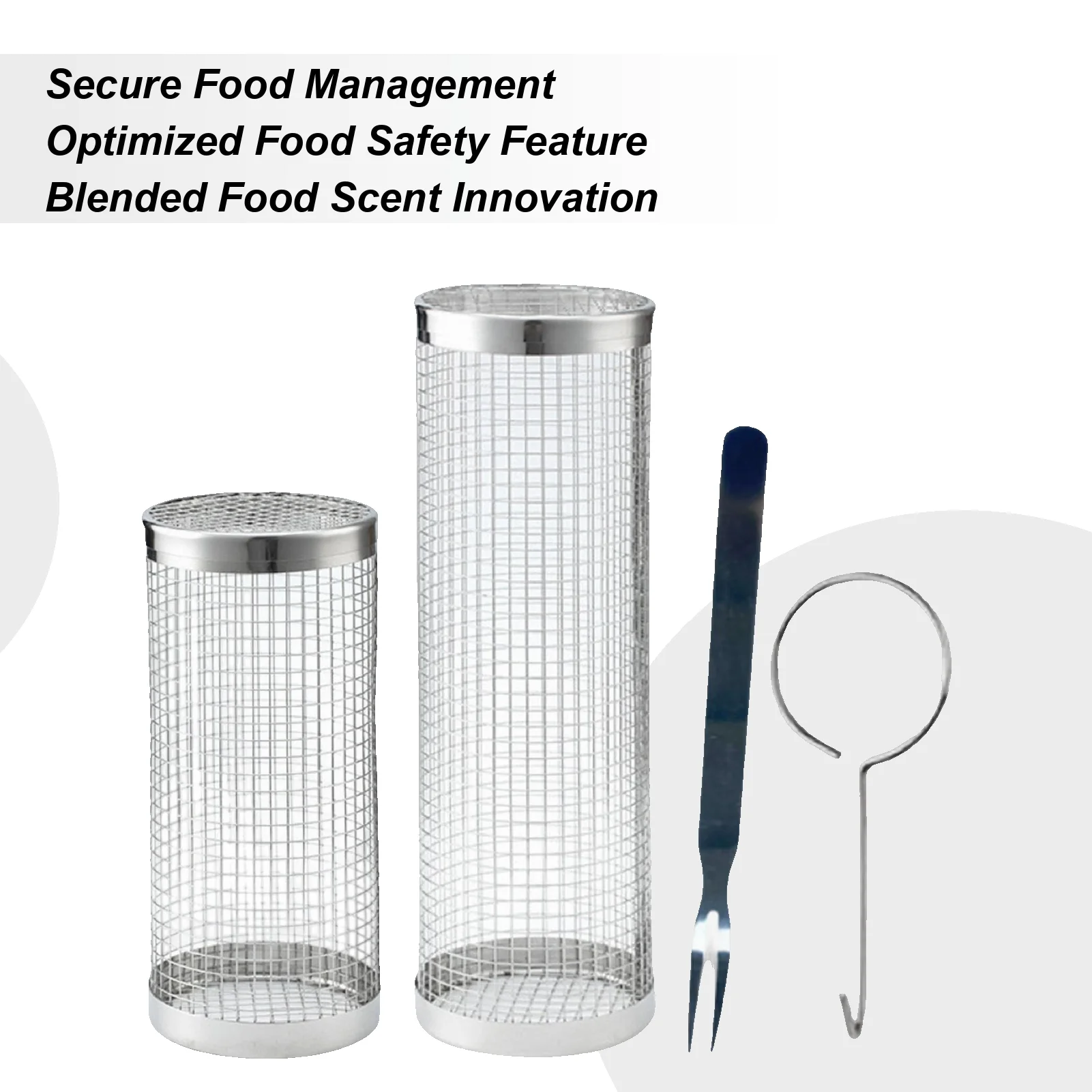 Rollbarer Grillkorb, Grill- und Nistgrillkörbe, rundes Grillnetz aus Edelstahl für Outdoor-Camping, Gemüse, Garnelen