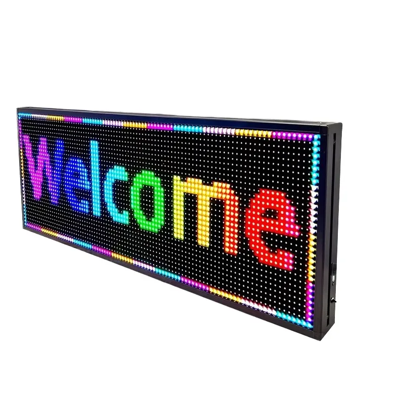 Programmable LED Display Board with WiFi - Full Color Scrolling Sign, High Brightness Advertising Screen