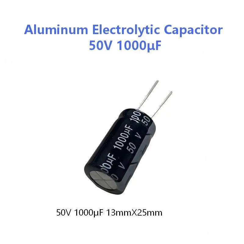 5PCS/Lot 50V 1000μF Aluminum Electrolytic Capacitor Size 13mmX25mm
