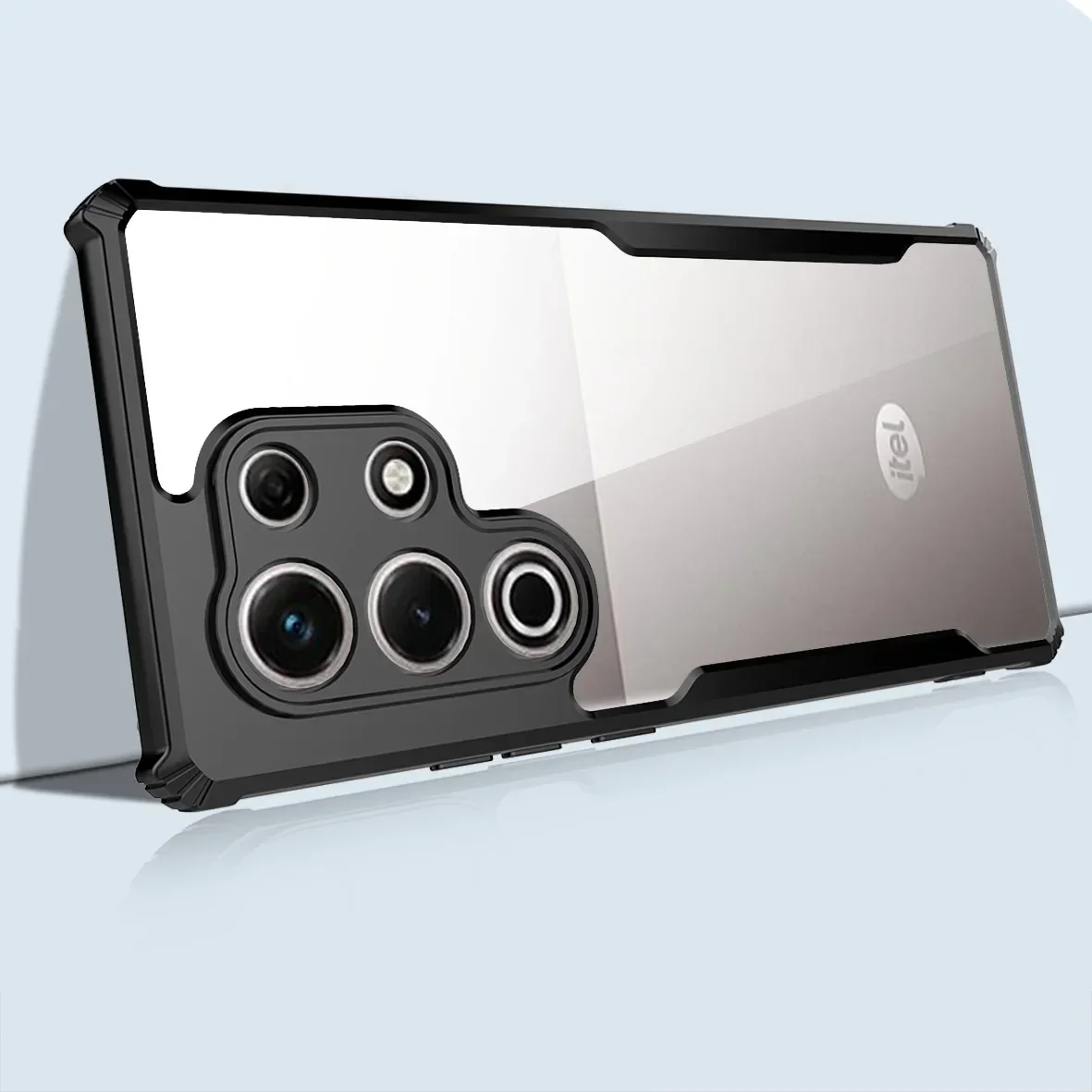 غلاف هاتف شفاف مقاوم للصدمات لهاتف ITEL S25 Ultra S24 S23 Plus A80 A70 A60 A60S A50 A50C غطاء شفاف