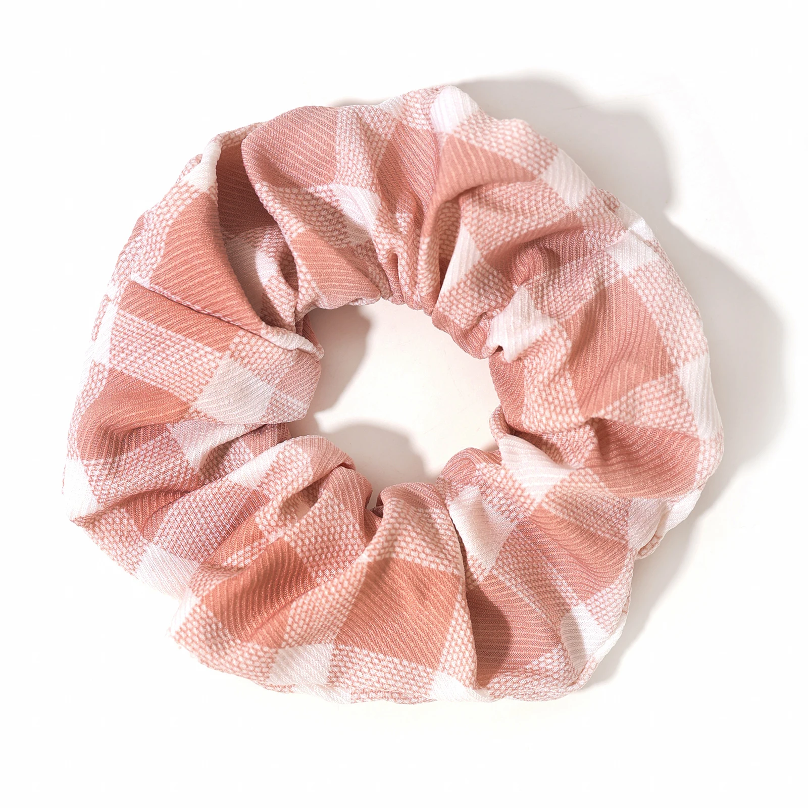 Sweet Girl Plaid Print Large Colon Scrunchies Polyester Fabric Elastic Hair Bands Ponytail Holder Hair Rope Hair Accessories