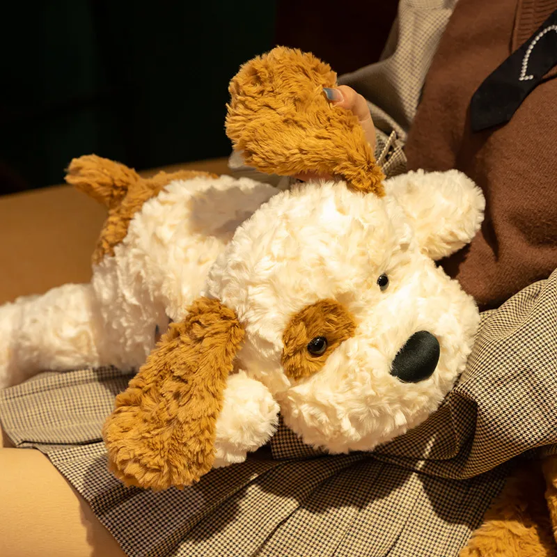 40 cm/50 cm/70 cm Kawaii perro de peluche de juguete suave almohada de cachorro lindo Animal relleno de dibujos animados mascota muñeca cojín decoración de la habitación niñas B