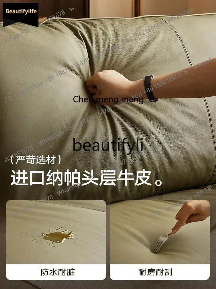 

Y183Black walnut sofa solid wood retro living room leather sofa log straight row four peopleQQ