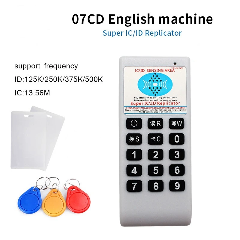 Handheld Frequency 125Khz-13.56MHZ Copier Duplicator ID IC 8211 Card Reader Writer Access Control Card Pass Id Firewall