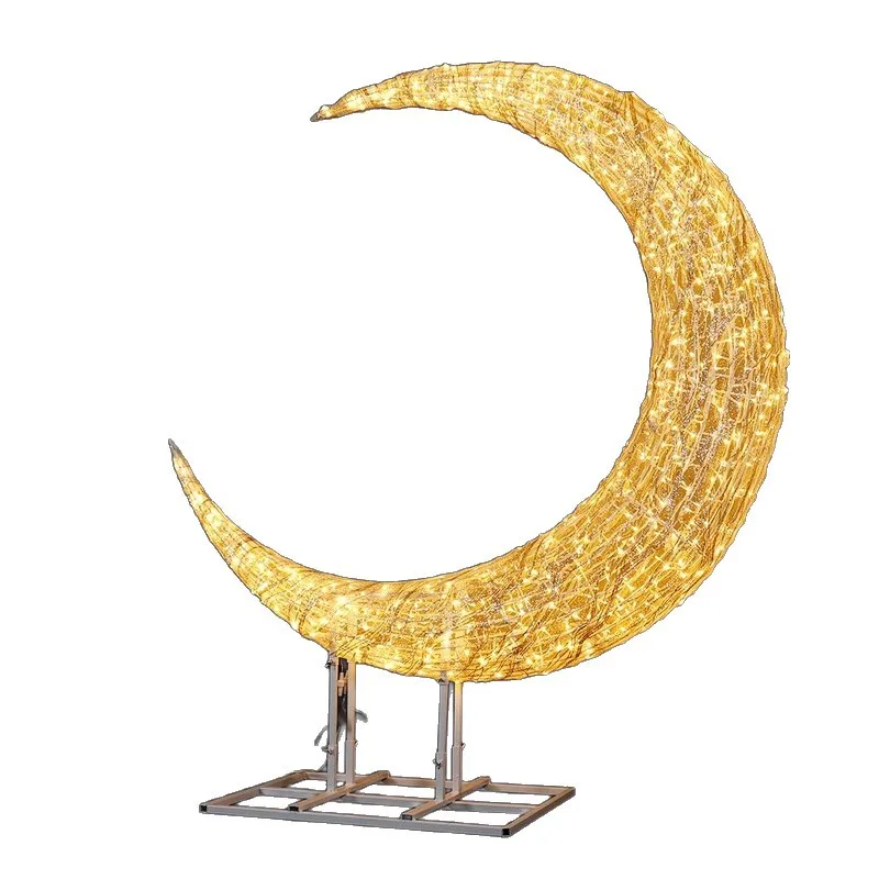 

Luminous moon outdoor modeling light clock in decorative light cultural tourism square landscape light shopping mall