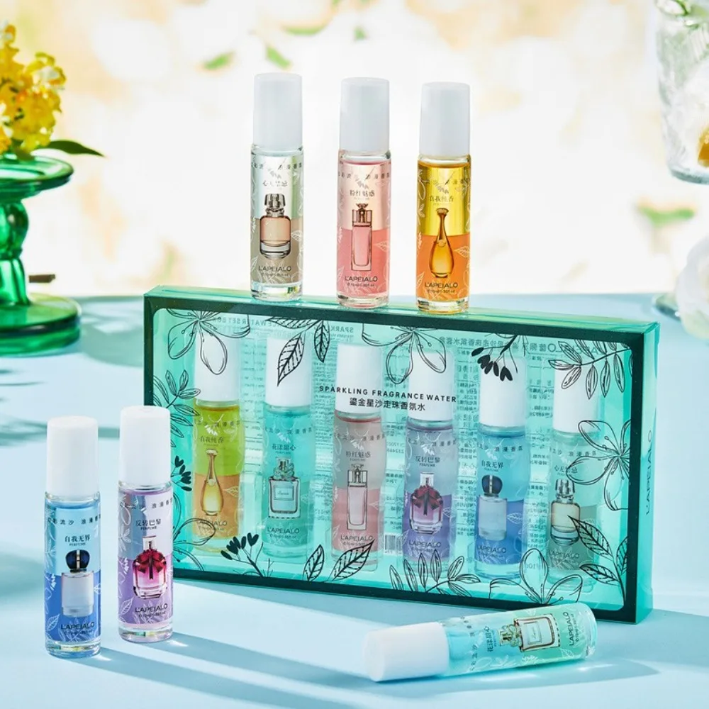 

Roll On Perfume Set 10ml*6 Fresh Long Lasting Fragrance Portable Mini Ball Deodorant Eliminate Odor Gift Box Women's Perfume