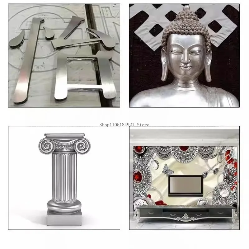 1kg Super Bright Aluminum Silver Powder Ultra-fine 3000 Mesh Water and Oil Compatible Paint Handicraft Buddha Statue Decoration view 6